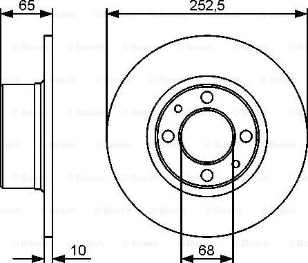 BOSCH 0 986 479 435 - Тормозной диск unicars.by