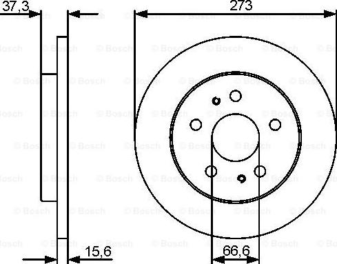 BOSCH 0 986 479 432 - Тормозной диск unicars.by