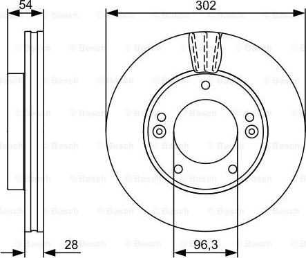 BOSCH 0 986 479 540 - Тормозной диск unicars.by