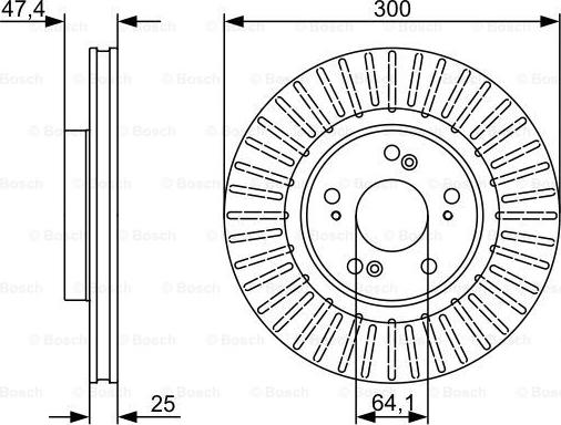 BOSCH 0 986 479 534 - Тормозной диск unicars.by