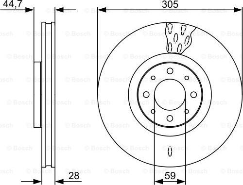 BOSCH 0 986 479 530 - Тормозной диск unicars.by