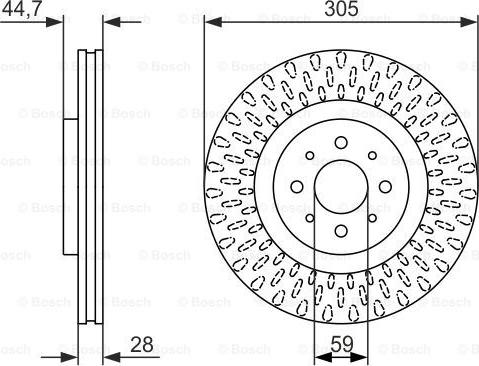 BOSCH 0 986 479 570 - Тормозной диск unicars.by