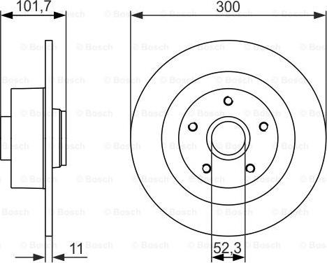 BOSCH 0 986 479 573 - Тормозной диск unicars.by