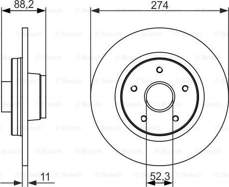 BOSCH 0 986 479 695 - Тормозной диск unicars.by