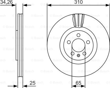 BOSCH 0 986 479 642 - Тормозной диск unicars.by