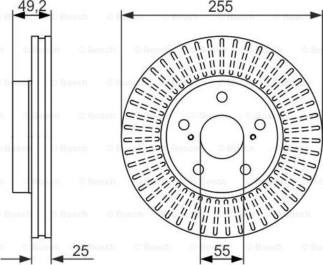 BOSCH 0 986 479 663 - Тормозной диск unicars.by