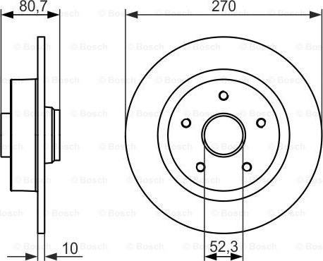 BOSCH 0 986 479 607 - Тормозной диск unicars.by