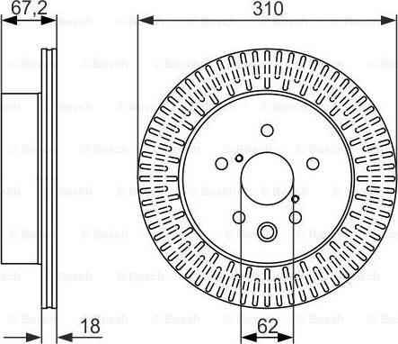 BOSCH 0 986 479 615 - Тормозной диск unicars.by