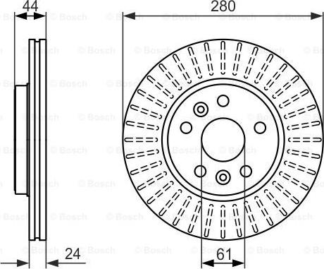 BOSCH 0 986 479 611 - Тормозной диск unicars.by