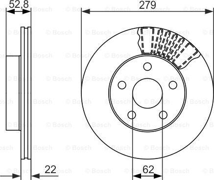 BOSCH 0 986 479 618 - Тормозной диск unicars.by