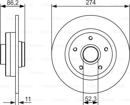 BOSCH 0 986 479 682 - Тормозной диск unicars.by