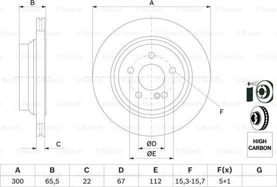 BOSCH 0 986 479 042 - Тормозной диск unicars.by