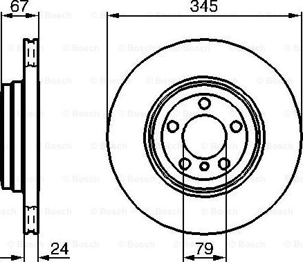 BOSCH 0 986 479 005 - Тормозной диск unicars.by