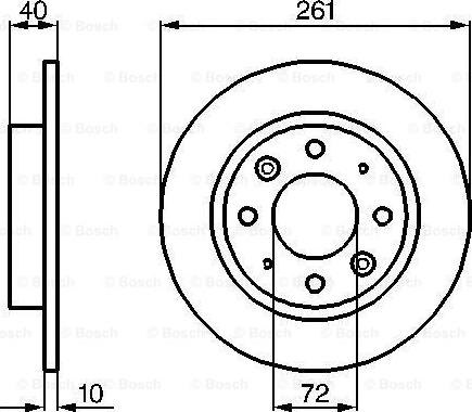 BOSCH 0 986 479 018 - Тормозной диск unicars.by