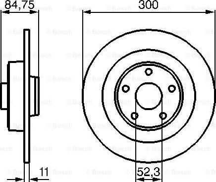 BOSCH 0 986 479 083 - Тормозной диск unicars.by