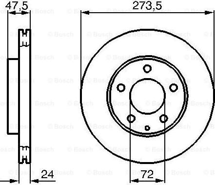 BOSCH 0 986 479 034 - Тормозной диск unicars.by