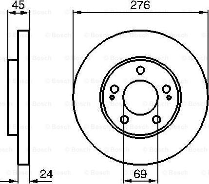 BOSCH 0 986 479 035 - Тормозной диск unicars.by