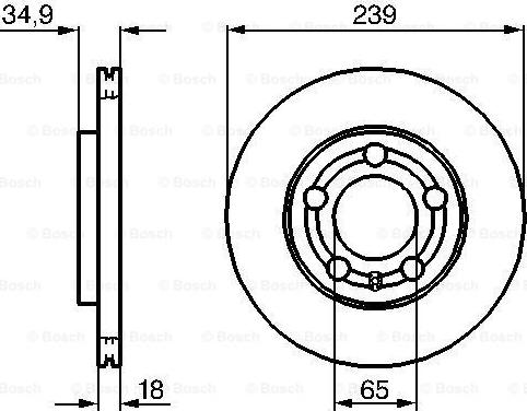 BOSCH 0 986 479 036 - Тормозной диск unicars.by