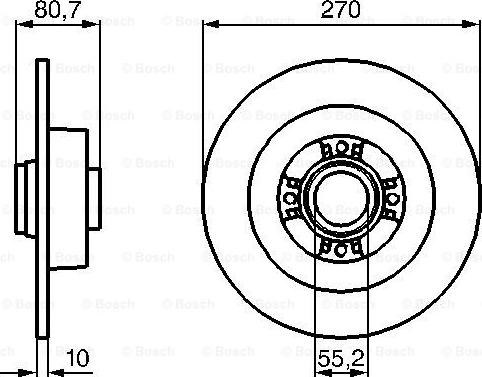 BOSCH 0 986 479 196 - Тормозной диск unicars.by