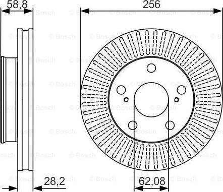 BOSCH 0 986 479 152 - Тормозной диск unicars.by