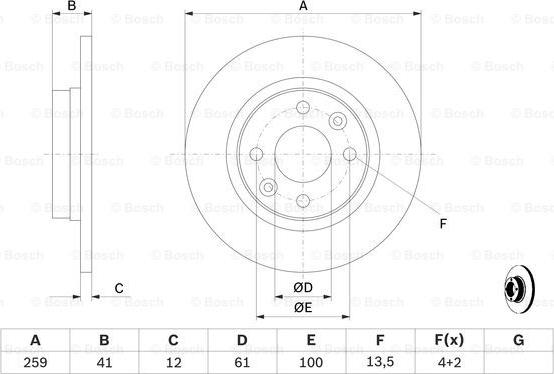 BOSCH 0 986 479 B79 - Тормозной диск unicars.by