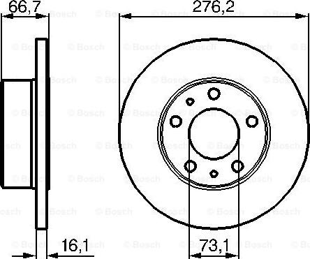 BOSCH 0 986 479 161 - Тормозной диск unicars.by