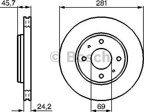 BOSCH 0 986 479 139 - Тормозной диск unicars.by