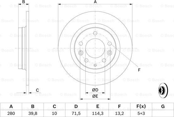 BOSCH 0 986 479 131 - Тормозной диск unicars.by