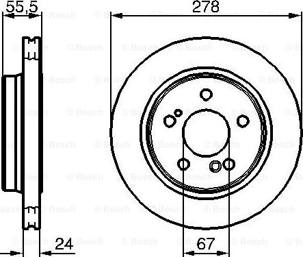 BOSCH 0 986 479 133 - Тормозной диск unicars.by