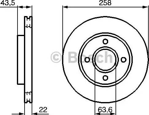 BOSCH 0 986 479 129 - Тормозной диск unicars.by