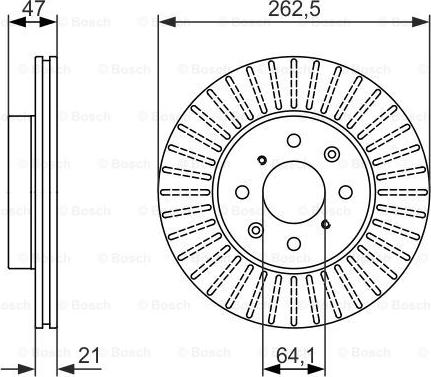 BOSCH 0 986 479 896 - Тормозной диск unicars.by