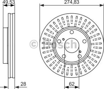 BOSCH 0 986 479 893 - Тормозной диск unicars.by