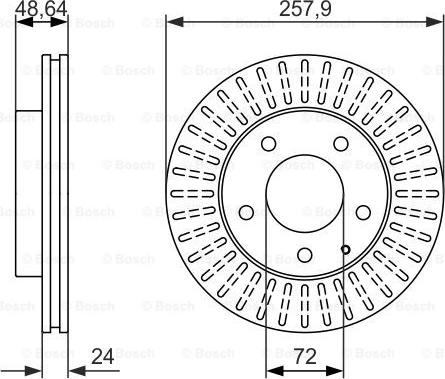 BOSCH 0 986 479 844 - Тормозной диск unicars.by