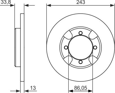 BOSCH 0 986 479 846 - Тормозной диск unicars.by