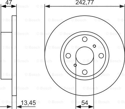 BOSCH 0 986 479 843 - Тормозной диск unicars.by