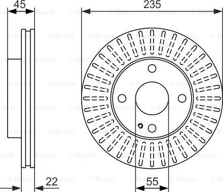 BOSCH 0 986 479 842 - Тормозной диск unicars.by