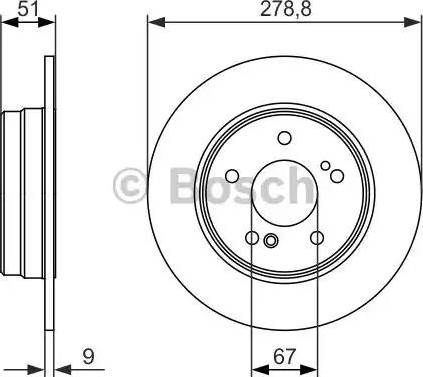 BOSCH 0 986 479 854 - Тормозной диск unicars.by