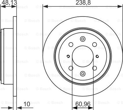 BOSCH 0 986 479 860 - Тормозной диск unicars.by