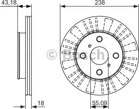 BOSCH 0 986 479 867 - Тормозной диск unicars.by