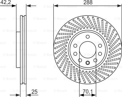 BOSCH 0 986 479 884 - Тормозной диск unicars.by