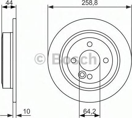 BOSCH 0 986 479 886 - Тормозной диск unicars.by