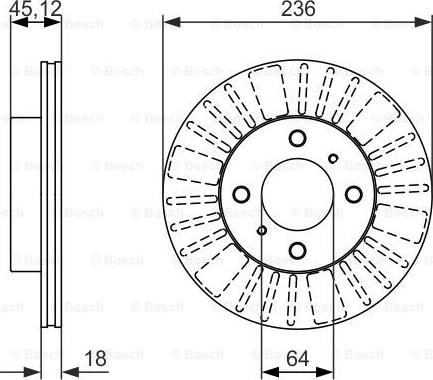 BOSCH 0 986 479 883 - Тормозной диск unicars.by