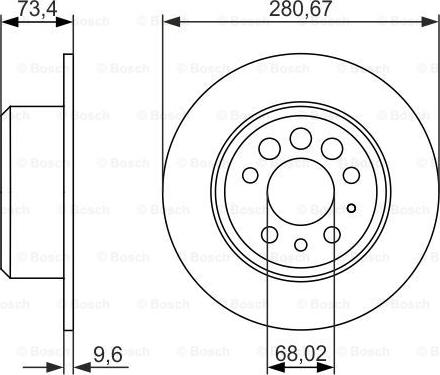 BOSCH 0 986 479 835 - Тормозной диск unicars.by