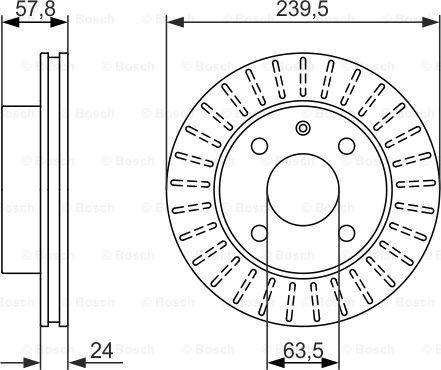 BOSCH 0 986 479 836 - Тормозной диск unicars.by