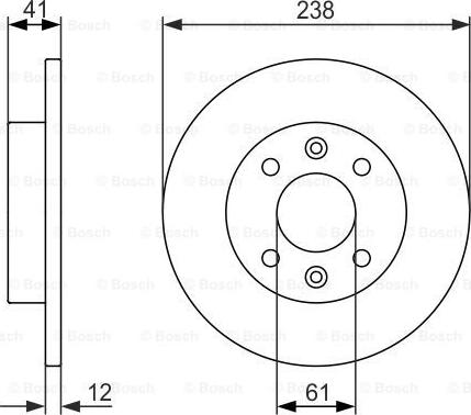 BOSCH 0 986 479 831 - Тормозной диск unicars.by