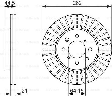 BOSCH 0 986 479 838 - Тормозной диск unicars.by