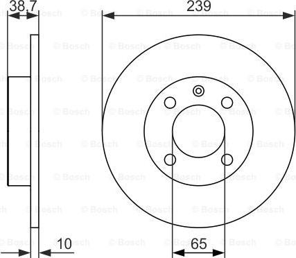 BOSCH 0 986 479 824 - Тормозной диск unicars.by