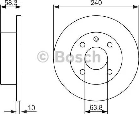 BOSCH 0 986 479 828 - Тормозной диск unicars.by