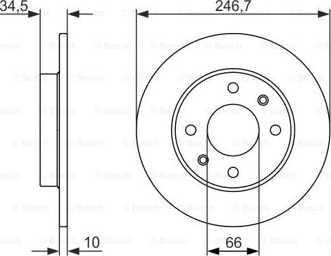 BOSCH 0 986 479 827 - Тормозной диск unicars.by