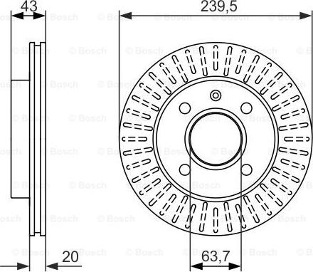 BOSCH 0 986 479 874 - Тормозной диск unicars.by